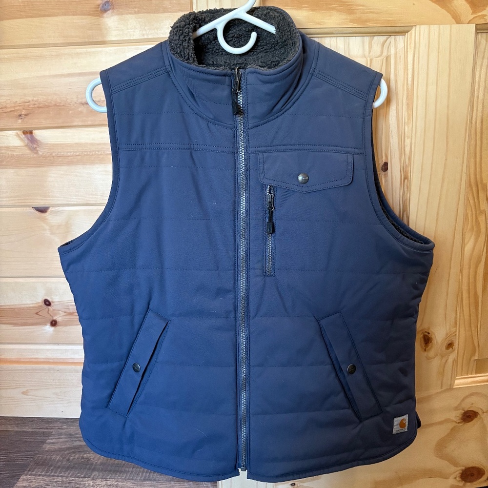 Carhartt Woman’s Utility Sherpa Lined Reversible Vest - Large